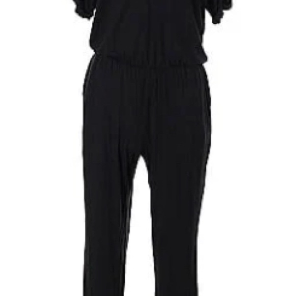 Michael Stars Black Cropped Jumpsuit
